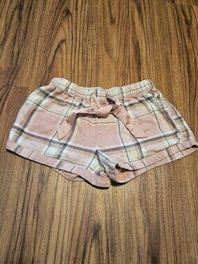 Hollister Sleep Shorts Size Small Pink Plaid Flannel Pajama Shorts
